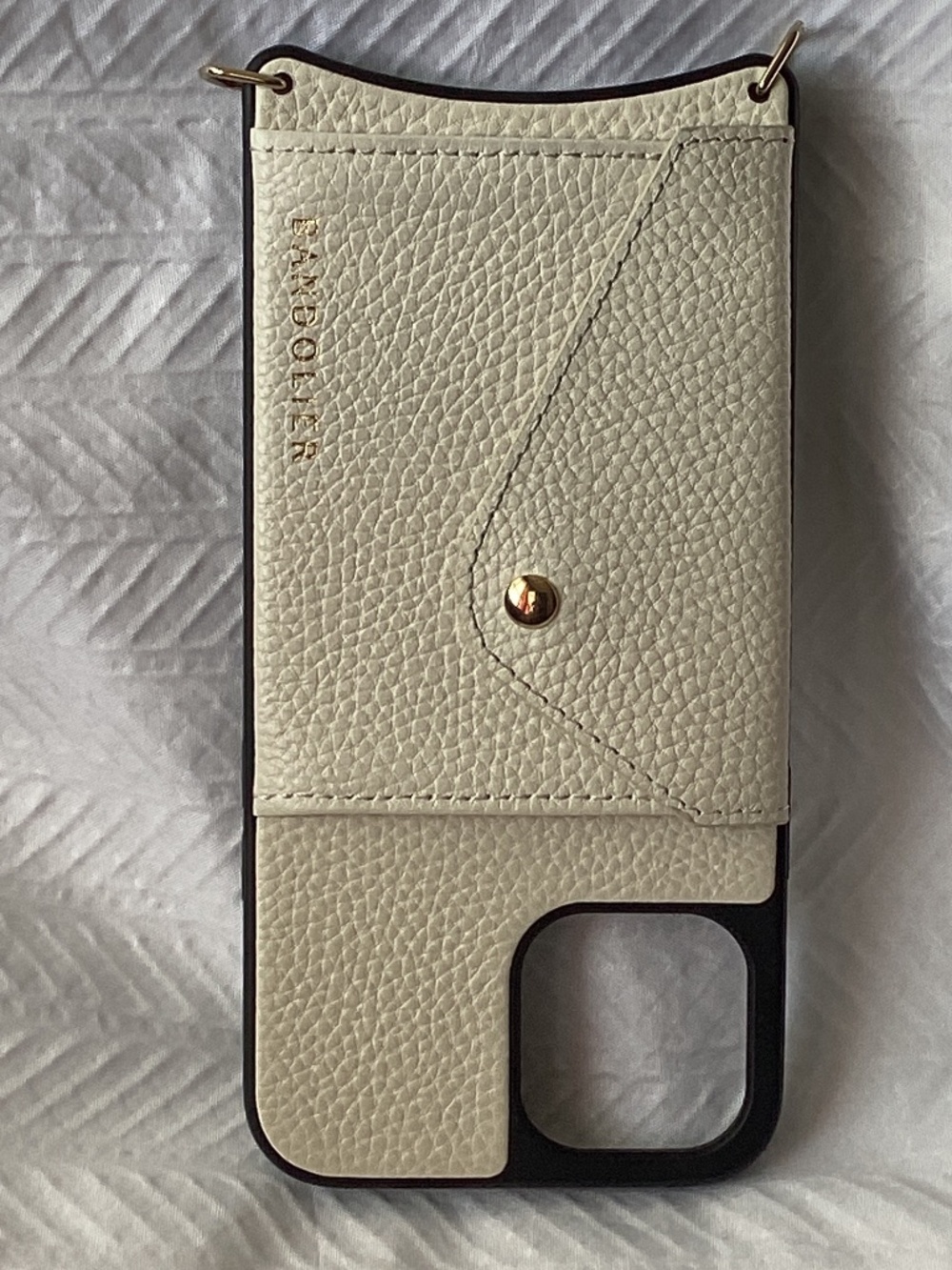 BANDOLIER iPhone 12 Pro Max case IVORY GOLD Like New